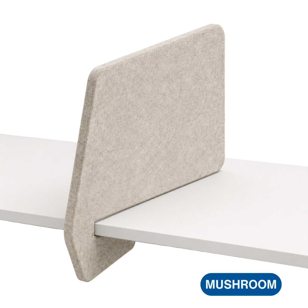 Visionchart DS24-SL-INC8042-SD SANA Slide-On Acoustic Desk Divider Incline 680 x 420mm Shadow