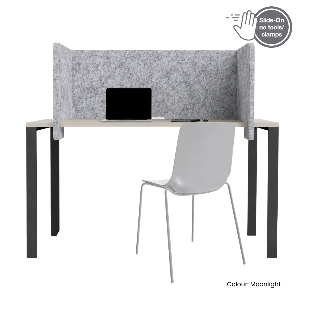 Visionchart DS24-SU-ALT9442-ML SANA Slide-On Surround Desk Screen Altitude 940 x 680 x 420mm Moonlight