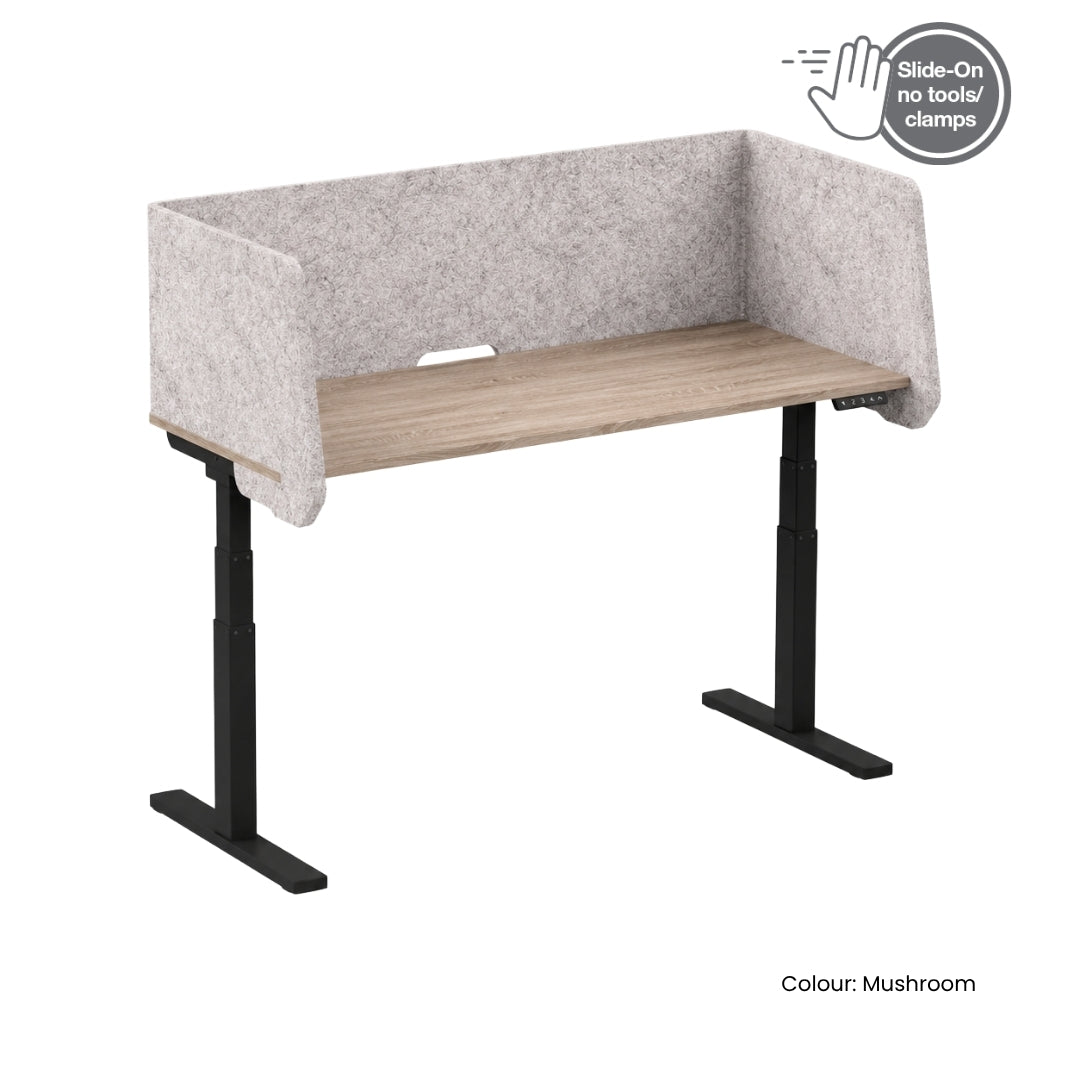Visionchart DS24-US-1280INC SANA Serenity Desk Screen 24mm Sit-Stand Slider Surround 1200x800x500mm