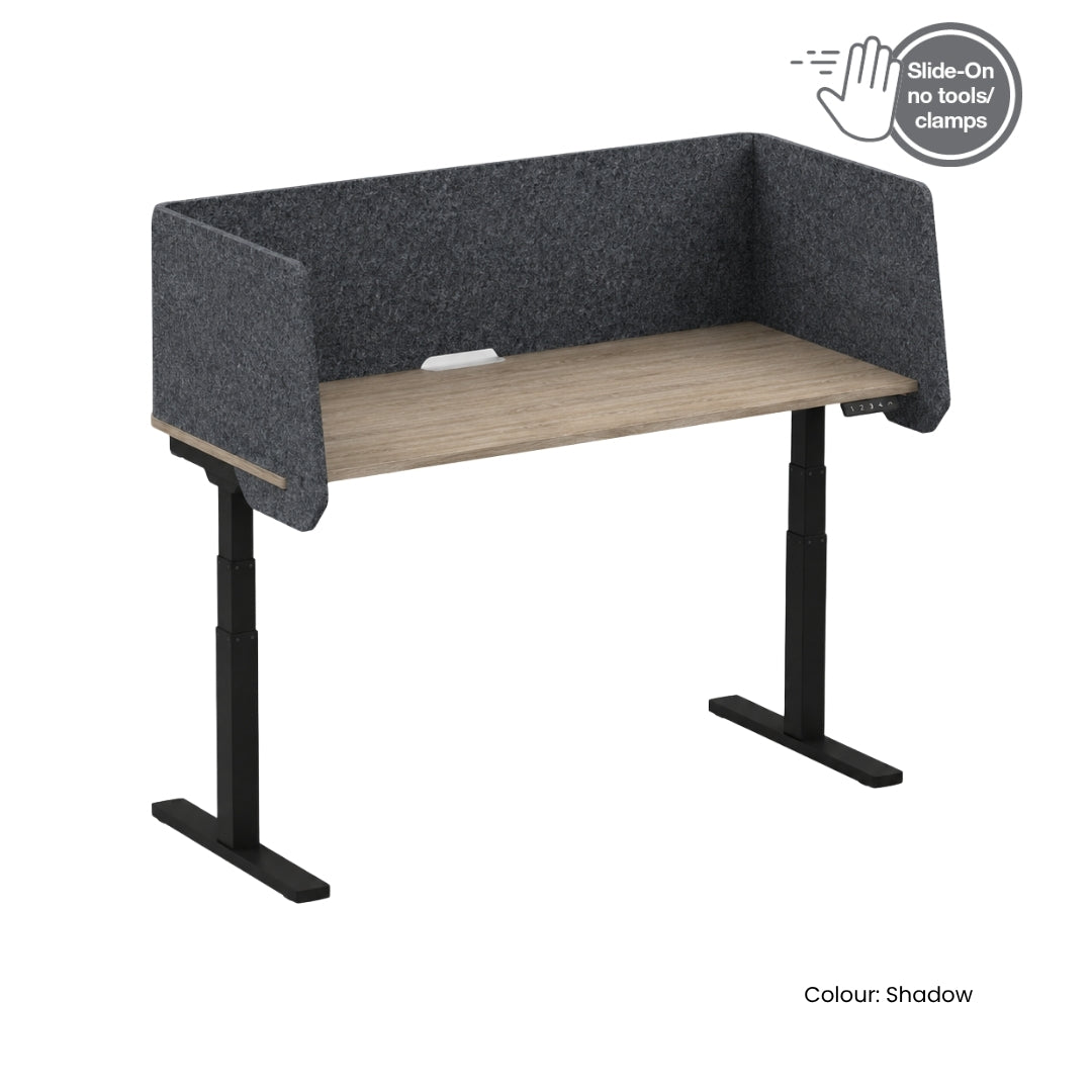 Visionchart DS24-US-1575INC SANA Serenity Desk Screen 24mm Sit-Stand Slider Surround 1500x750x500mm