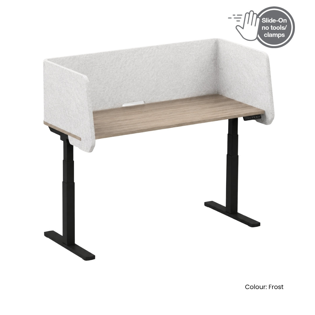 Visionchart DS24-US-1575INC SANA Serenity Desk Screen 24mm Sit-Stand Slider Surround 1500x750x500mm