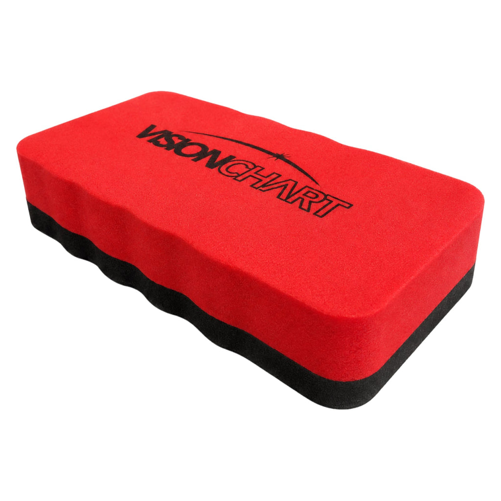 Visionchart Magnetic Whiteboard Soft Foam Eraser Red