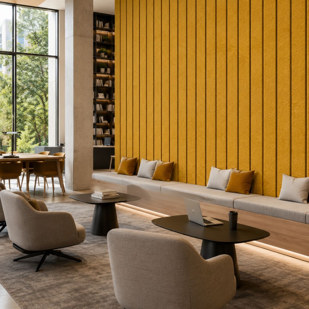 Visionchart SANA2612L-MT12 SANA Linea Acoustic Panel 12mm 2600x1200mm Mustard 59