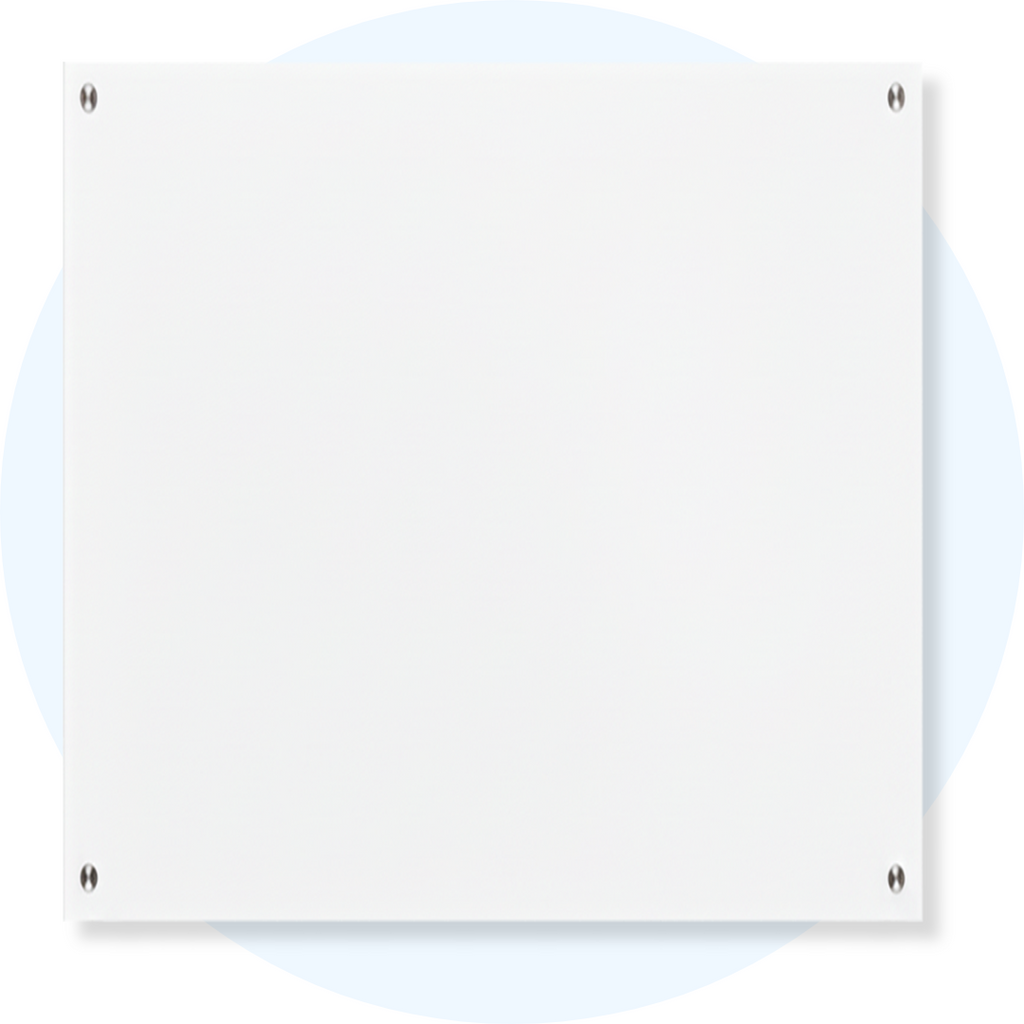 Visionchart VGB1212 Lumiere Magnetic Glassboard 1200 x 1200mm White