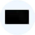 Visionchart VGB1260-B Lumiere Magnetic Glassboard 1200 x 600mm Black