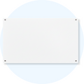 Visionchart VGB1590 Lumiere Magnetic Glassboard 1500 x 900mm White