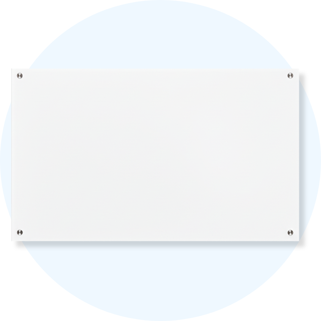 Visionchart VGB1590 Lumiere Magnetic Glassboard 1500 x 900mm White