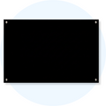 Visionchart VGB1812-B Lumiere Magnetic Glassboard 1800 x 1200mm Black