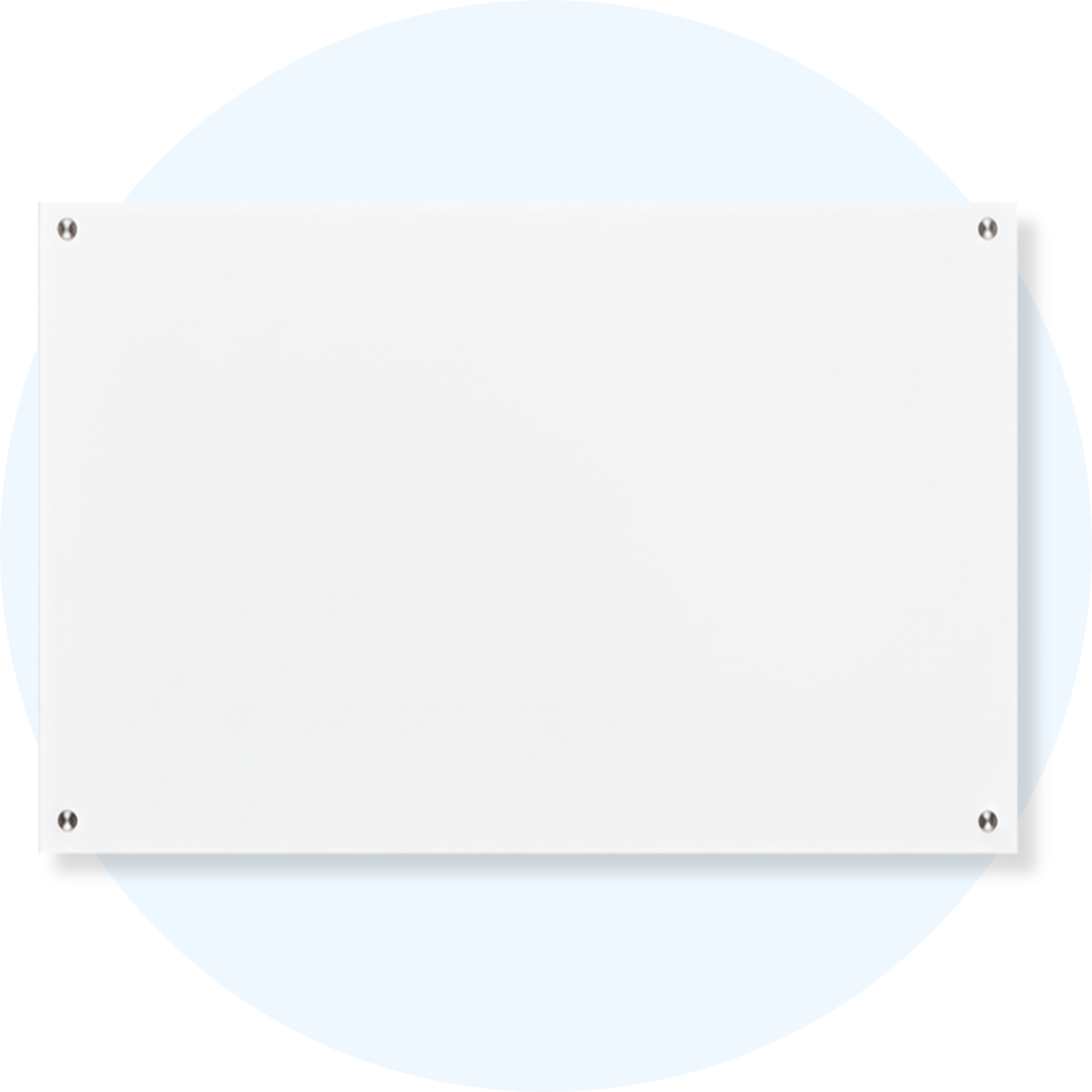 Visionchart VGB1812 Lumiere Magnetic Glassboard 1800 x 1200mm White