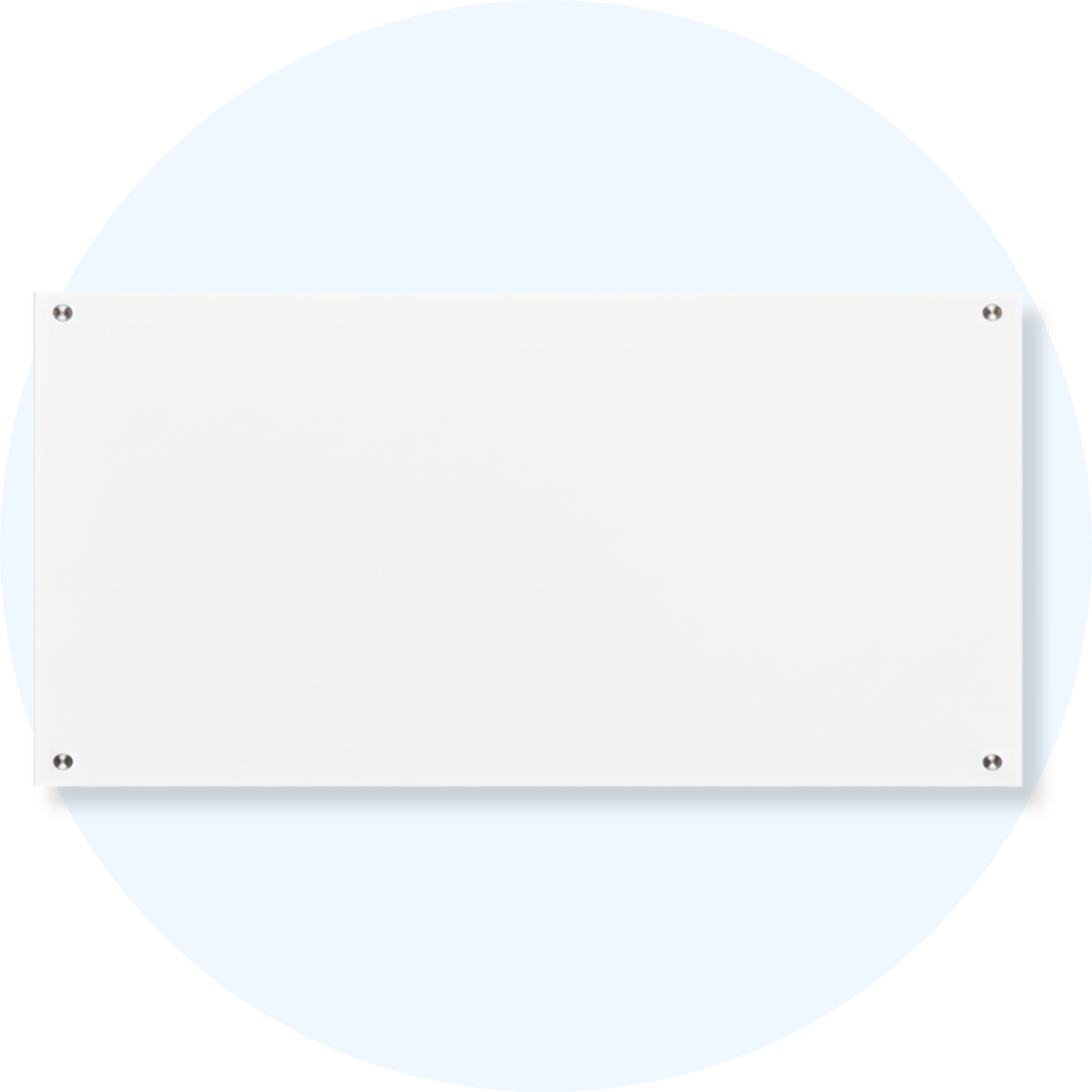 Visionchart VGB2412 Lumiere Magnetic Glassboard 2400 x 1200mm White