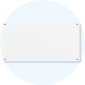 Visionchart VGB2412 Lumiere Magnetic Glassboard 2400 x 1200mm White