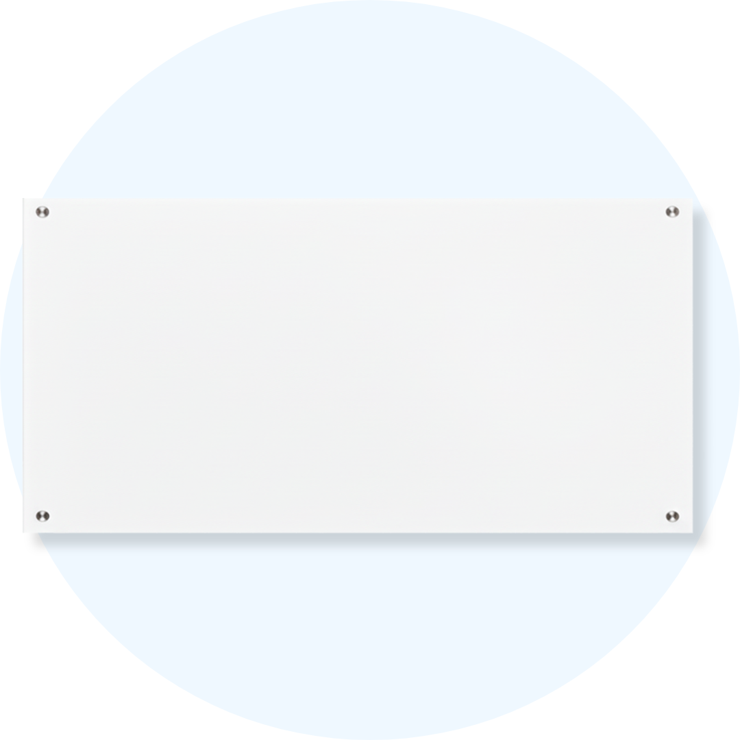Visionchart VGB2412 Lumiere Magnetic Glassboard 2400 x 1200mm White
