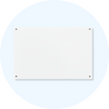 Visionchart VGB9060 Lumiere Magnetic Glassboard 900 x 600mm White
