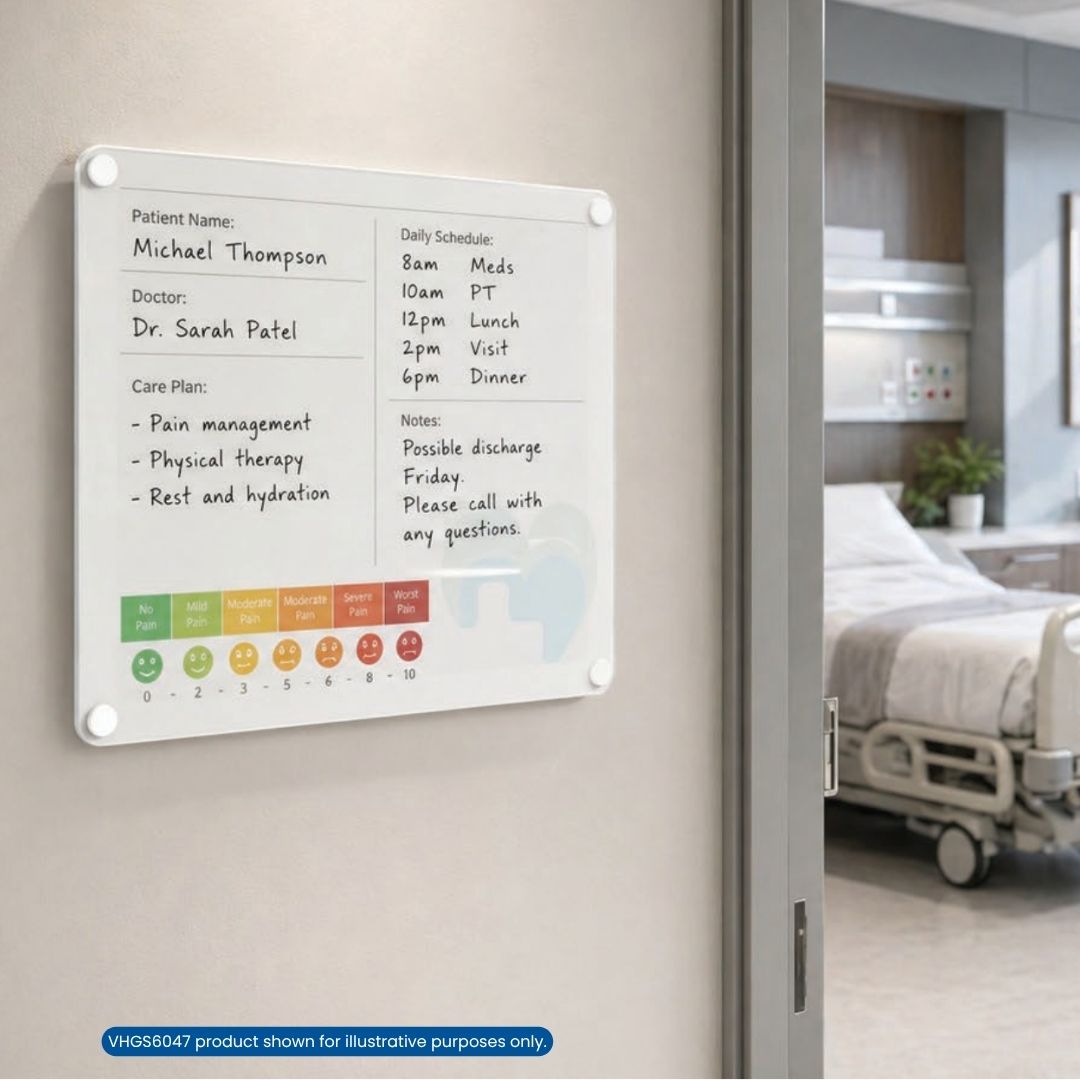 Visionchart VHGS4747 Lumiere Switch Non-Magnetic Glassboard 470x470mm