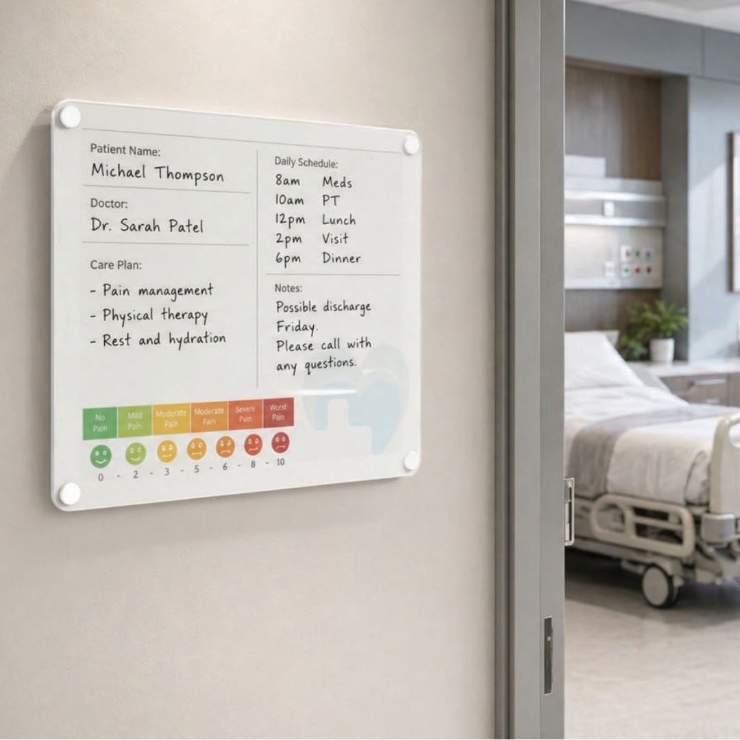 Visionchart VHGS6047 Lumiere Switch Non-Magnetic Glassboard 600x470mm
