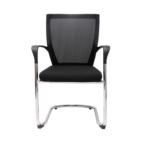 Rapidline WMCC Mesh Back Visitor Chair with Arms Black