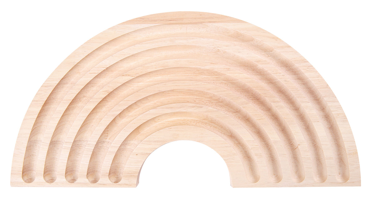 Zart Wooden Rainbow Tray 40 x 20cm Solid Beechwood 8 Grooves