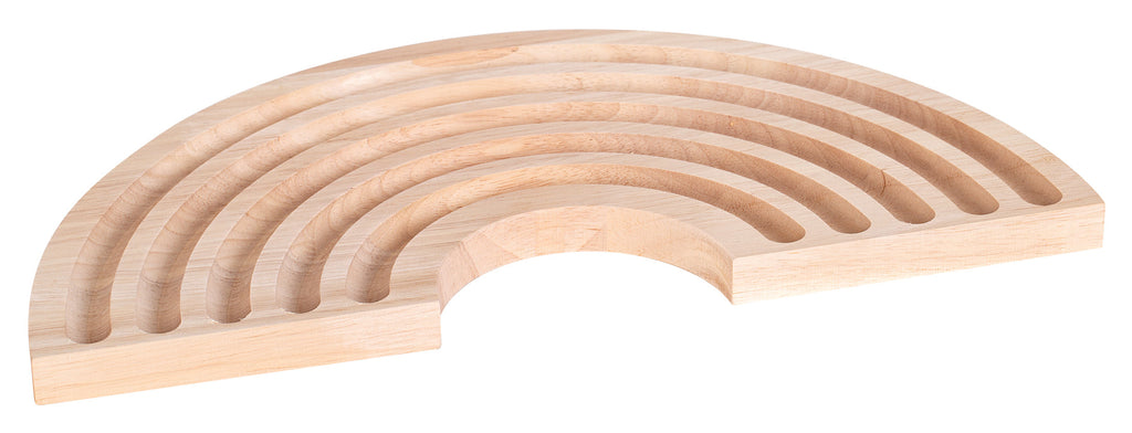 Zart Wooden Rainbow Tray 40 x 20cm Solid Beechwood 8 Grooves