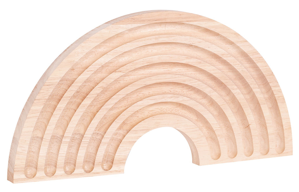 Zart Wooden Rainbow Tray 40 x 20cm Solid Beechwood 8 Grooves