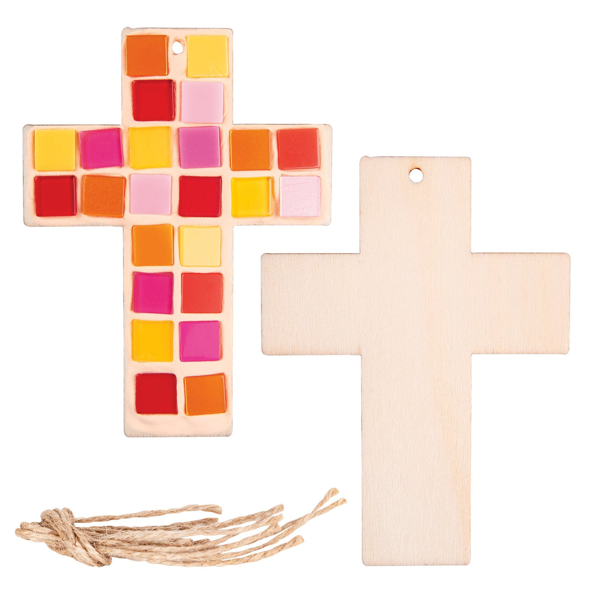Zart DIY Wooden Cross Decorations Pack of 20 7.5 x 10cm 3mm Plywood