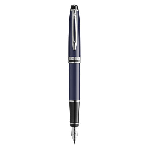 Waterman Expert Blue Lacquer Fountain Pen Medium Nib