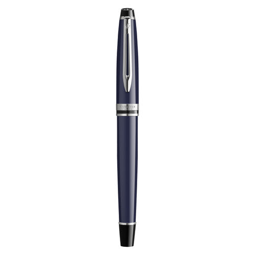 Waterman Expert Blue Lacquer Fountain Pen Medium Nib