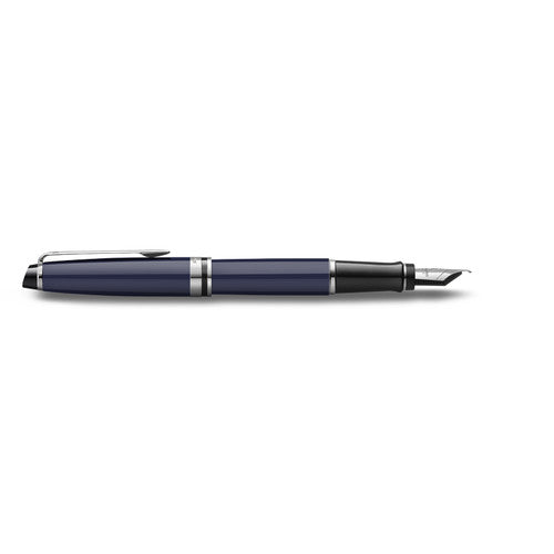 Waterman Expert Blue Lacquer Fountain Pen Medium Nib