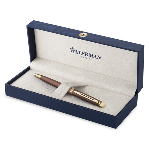 Waterman Hemisphere Metallic Copper Gold Trim Ballpoint Pen Medium