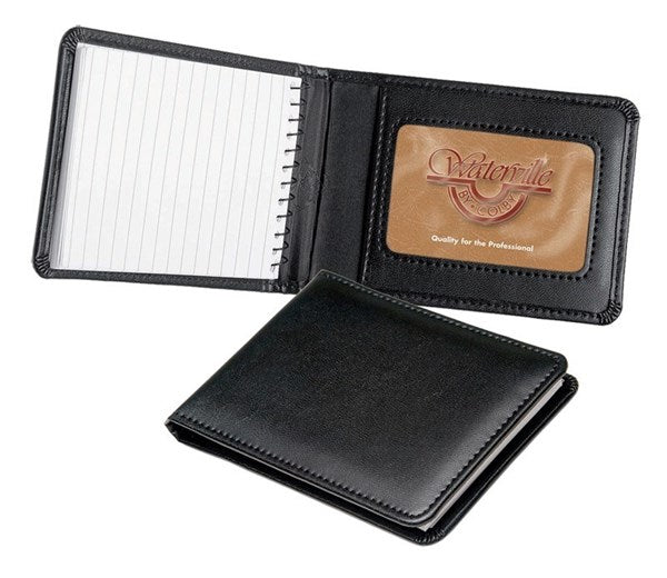 Waterville Faux Nappa Calfskin A7 Memo Pad Holder, Black