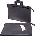Waterville WS-20 Expandable Vinyl Portfolio with Pockets Black