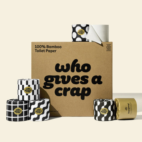 Who Gives A Crap Premium Bamboo Toilet Paper 3-Ply Carton of 48 Rolls