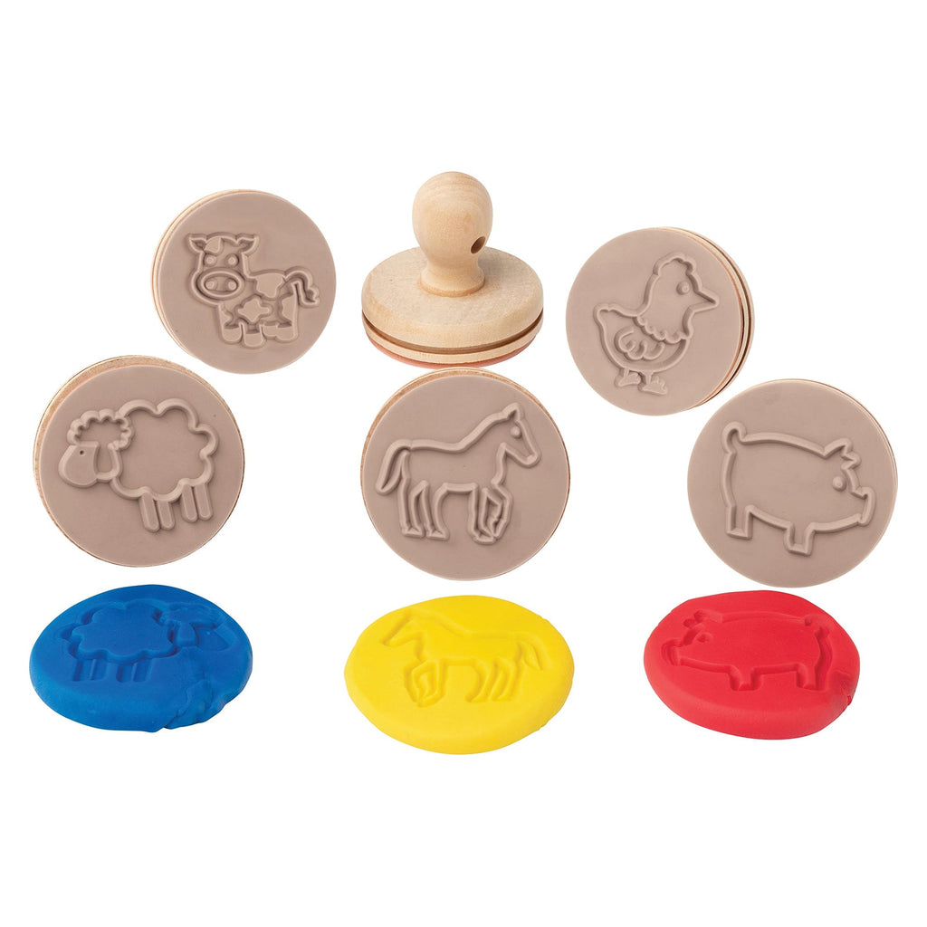 Wooden Dough Stamps Farm