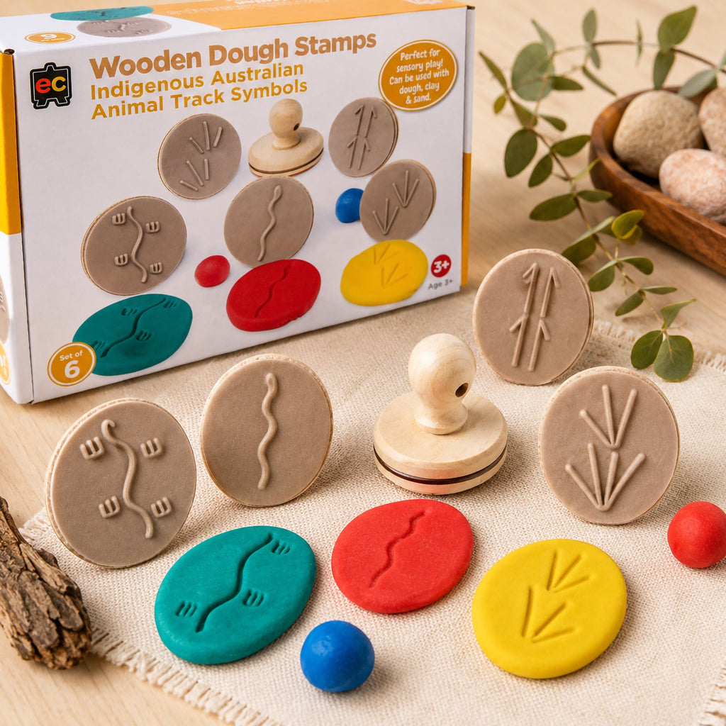 Wooden Dough Stamps Indigenous Ani Track