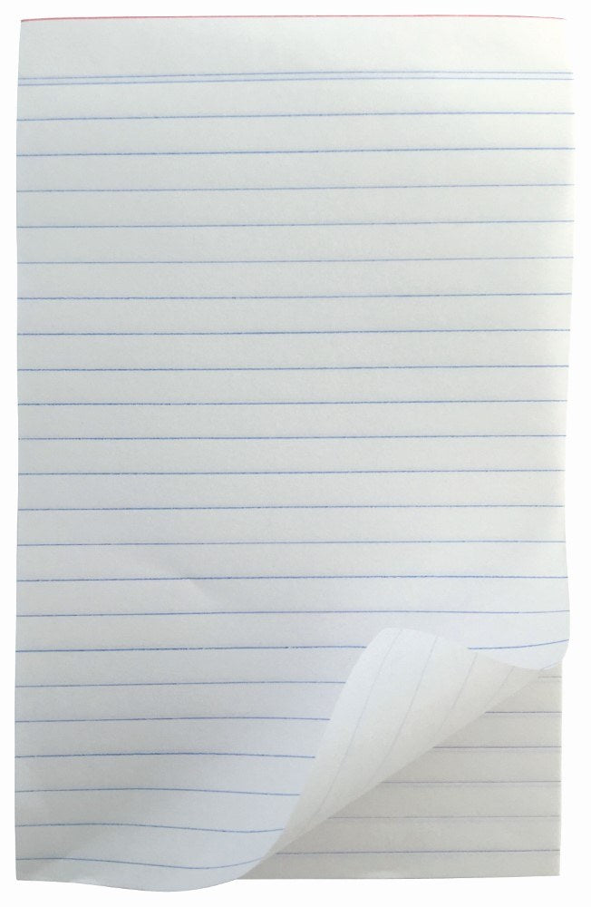 Writer Bank Office Pads Ruled 100 Sheet 8x5 200 x 125mm Pack of 10