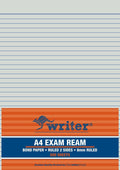 Writer A4 Exam Paper 60gsm 8mm Ruled Ream of 500 Sheets