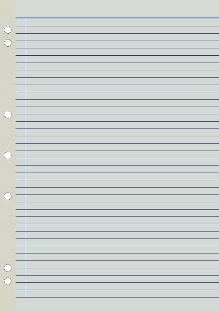 Writer A4 Reinforced Binder Refills 7mm Ruled Pack of 50 Sheets