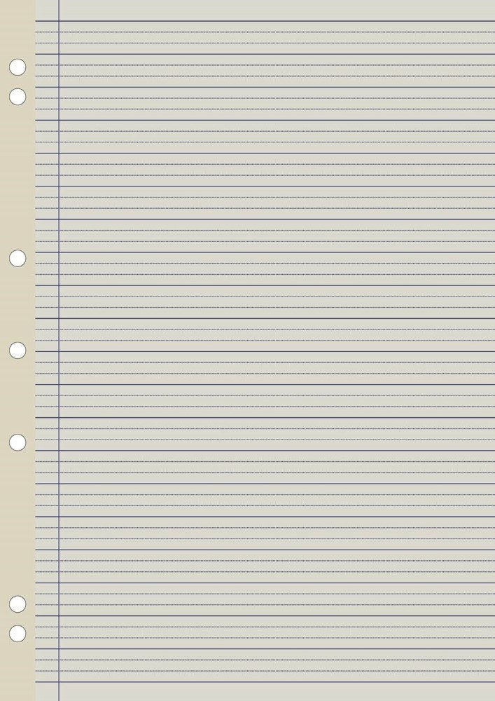 Writer A4 Reinforced Binder Refills 14mm Dotted Thirds Pack of 50 Sheets
