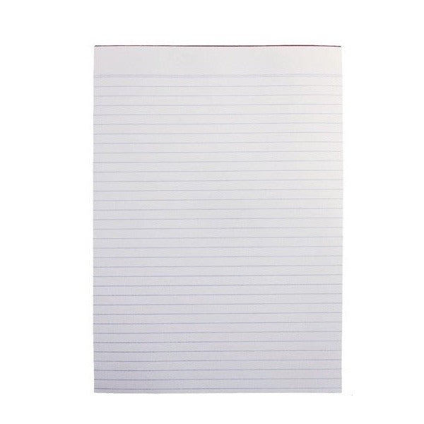 Writer Bank Office Pad Ruled 100 Sheet A5 200 x 150mm Pack of 10
