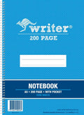 Writer A5 Notebook 200 Page with Pocket Side Spiral Pack of 10
