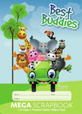 Writer Best Buddies Mega Scrap Book 330 x 240mm 64 Page 100gsm
