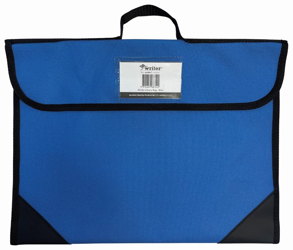 Writer Library Bag Blue with Black Reinforced Corners