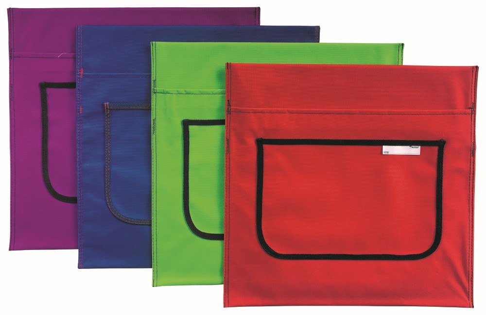 Writer Nylon Chair Bags with Two Pockets 455mm Wide Red Pack of 5