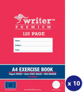 Writer Premium Exercise Book Feint Ruled 8mm 70gsm 128pg A4 Square