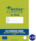 Writer Premium Exercise Book A4 48 Page 25mm Solid Ruled with Margin Umbrella