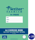 Writer Premium Exercise Book A4 64 Page 9mm Dotted Thirds with Margin