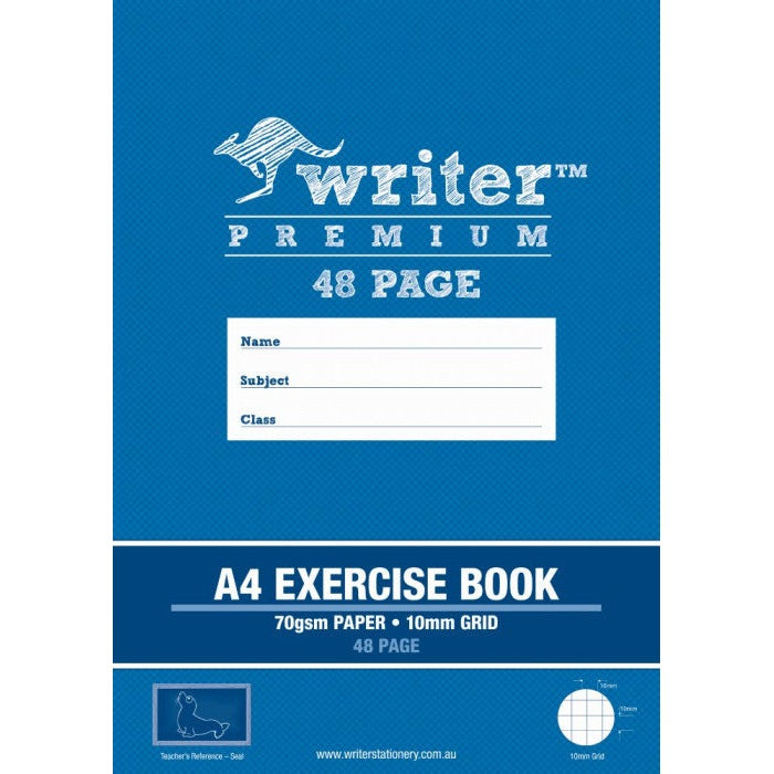 Writer Premium Grid Book 10mm 48pg A4 Seal