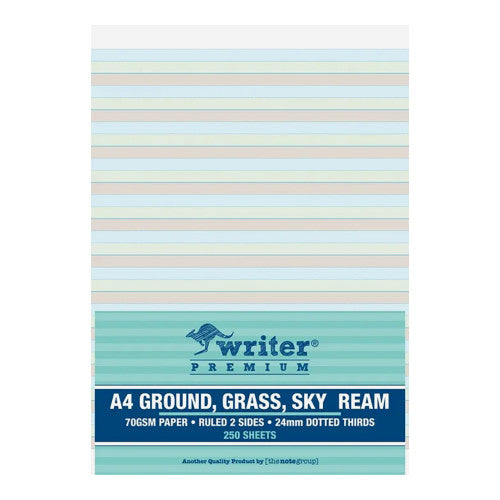 Writer Premium Ground Grass Sky A4 Ream 24mm Dotted Thirds 250 Sheets