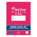 Writer Premium Ground Grass Sky Project Book 330 x 240mm 64 Page Plain Plus 18mm Dotted Thirds Cheese