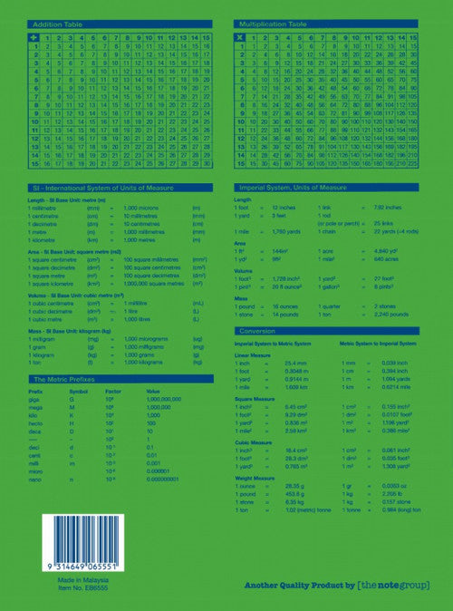 Writer Premium Playbook 330 x 240mm 64 Page Plain Plus 10mm Solid Ruled with Margin Pack of 10
