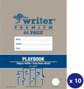 Writer Premium Playbook 330 x 240mm 64 Page Plain Plus 18mm Solid Ruled with Margin